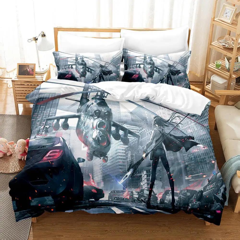 NEw Kawaii Anime Arknights Bedding Set Single Twin Full Queen King Size Bed Set Adult Kid Bedroom Duvet Cover Sets Home Textiles