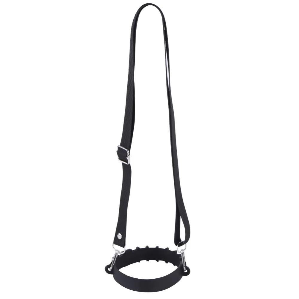 Силиконовое кольцо-ручка для переноски бутылки с водой со съемным регулируемым плечевым ремнем, универсальный держатель для бутылки с водой «свободные руки»