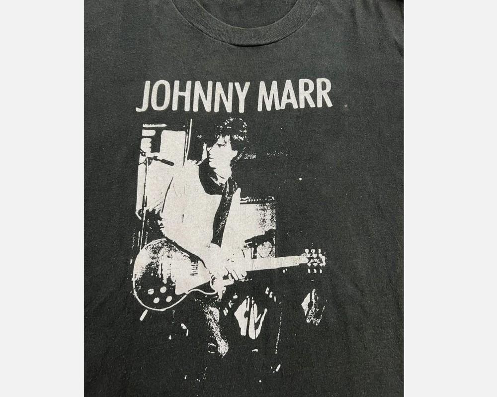 Коллекция JOHNNY MARR 80-х Черная Футболка Подарок Фанату Все Размеры от S до 5XL Унисекс Футболка