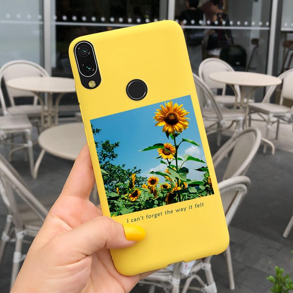 Мягкий чехол для Xiaomi Redmi Note 7 Чехол Funda для Redmi 7 7A Модный силиконовый чехол-подсолнух для Redmi Note7 Pro Задняя крышка