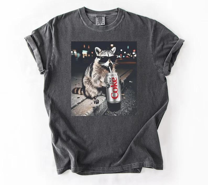 Raccoons Diet Coke T-shirts, Funny Meme Genz Dank Raccoons, Trendy Shirt