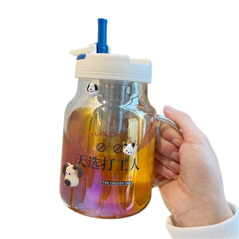 Versatile Glass Mug For All Occasions High Temperature Resistance Sealed Lid Suitable For Gifting