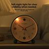Analog Alarm Clock with Night Light Non-Ticking Silent Battery Operated Bedroom Desktop Digital Quartz Clock Children Students Birthday Gift
