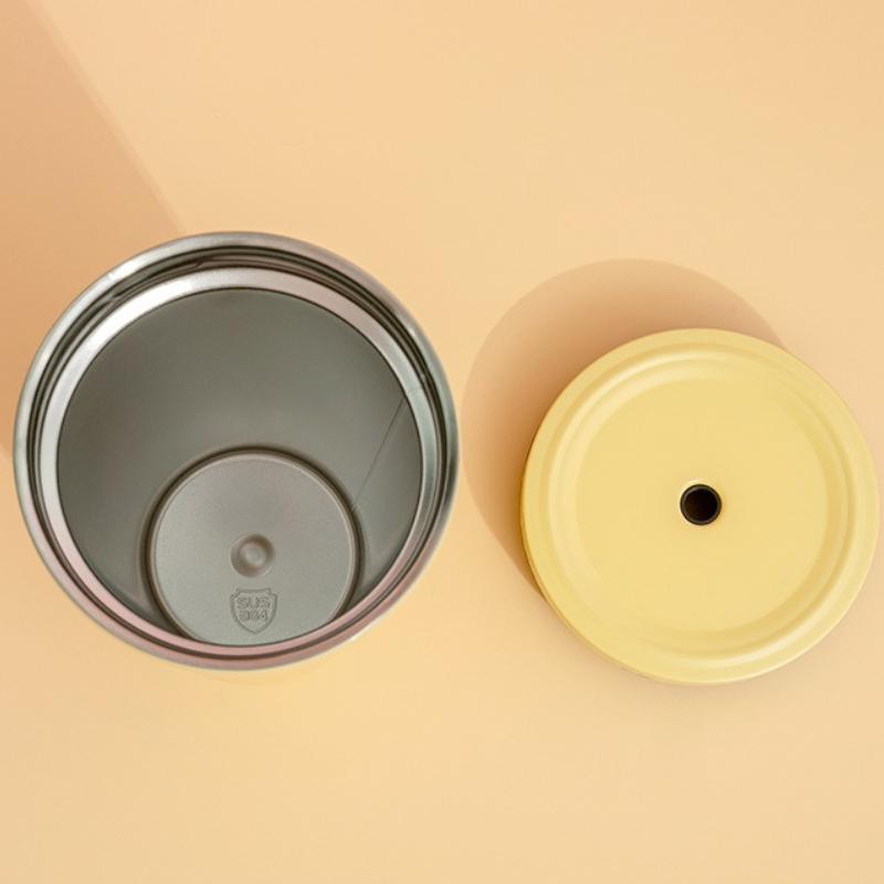 500/750ml Stainless Steel Mug with Straw Reusable Flask Metal Coffee Milk Water Bottle Office Portable Large Capacity Thermos