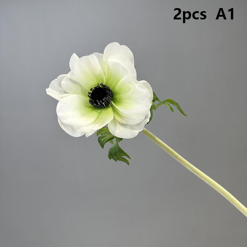 Искусственная ветка Real Touch Искусственные цветы Садовый декор Имитация цветка Розовая анемона Балконное украшение