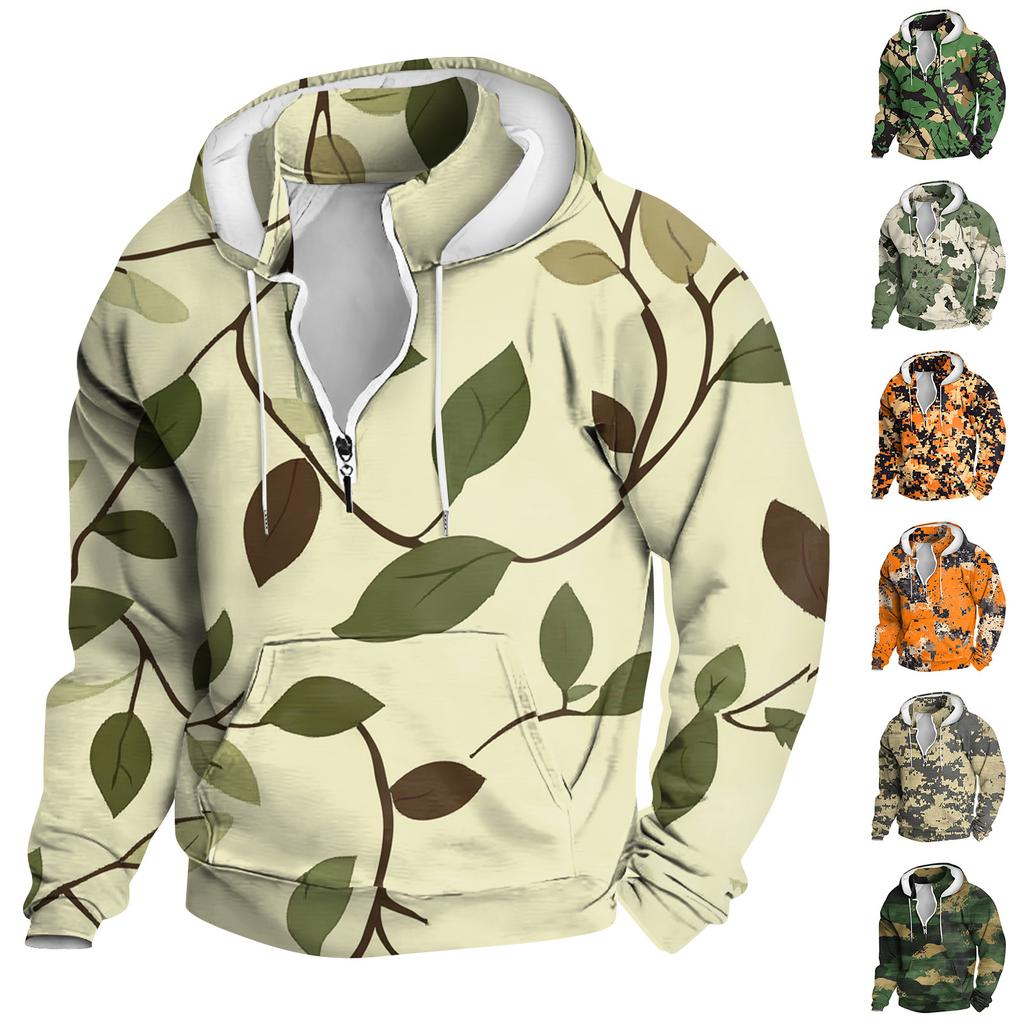 Spring And Autumn Men's Standing Collar Sweatshirt Is Outdoor Casual Sweaters Tops