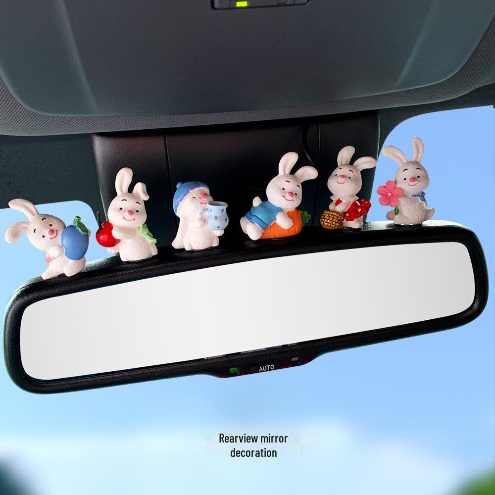 Мультяшные кактусы и животные украшения для автомобильных зеркал и приборной панели
