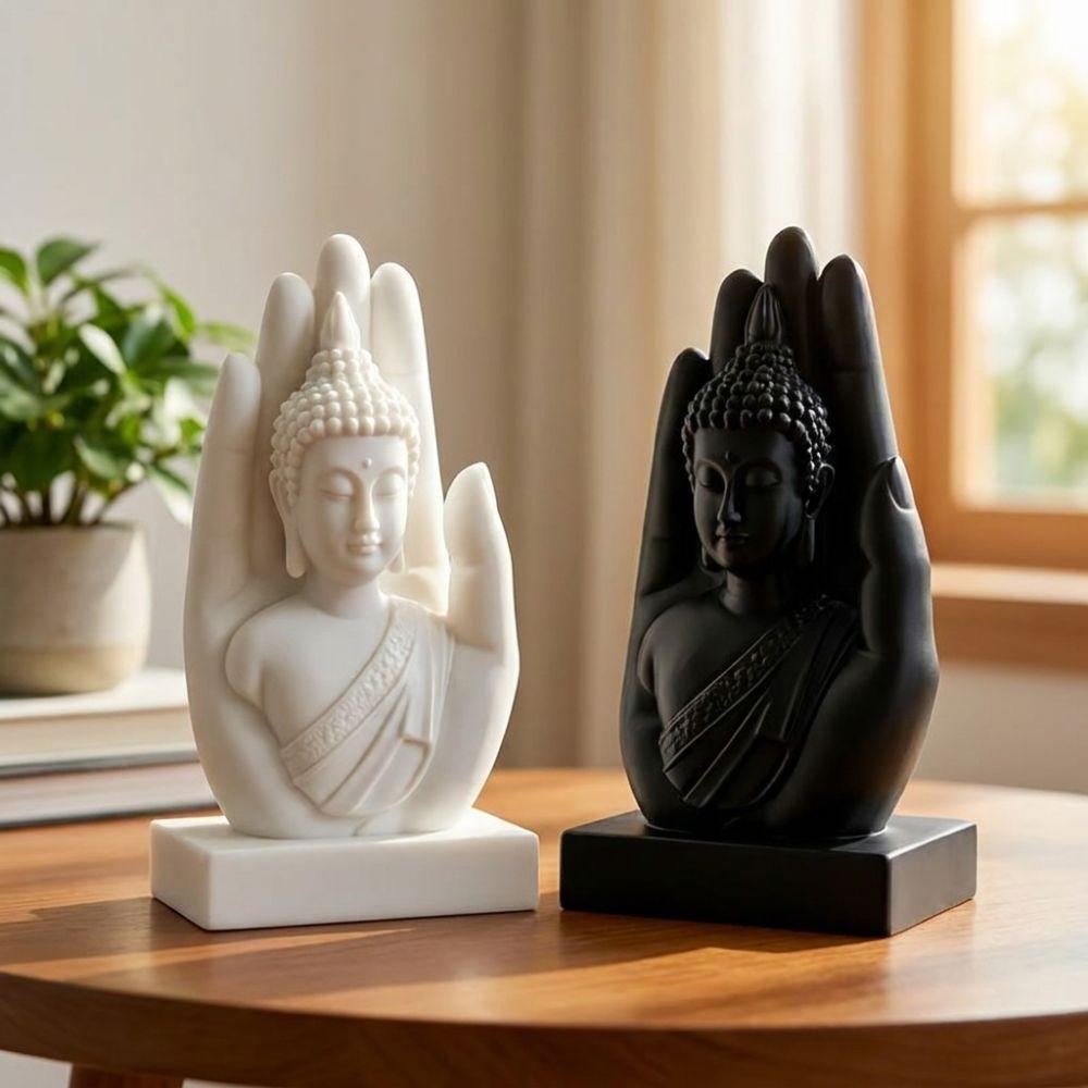 3D Printing Palm Buddha Statue Handheld Buddha Sculptures Buddha-in-Palm Statue Living Room