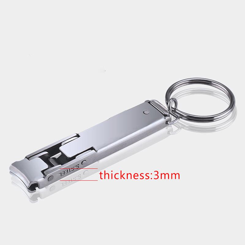Ultra-Thin Nail Clipper Stainless Steel Foldable Nail Cutter With Nail File