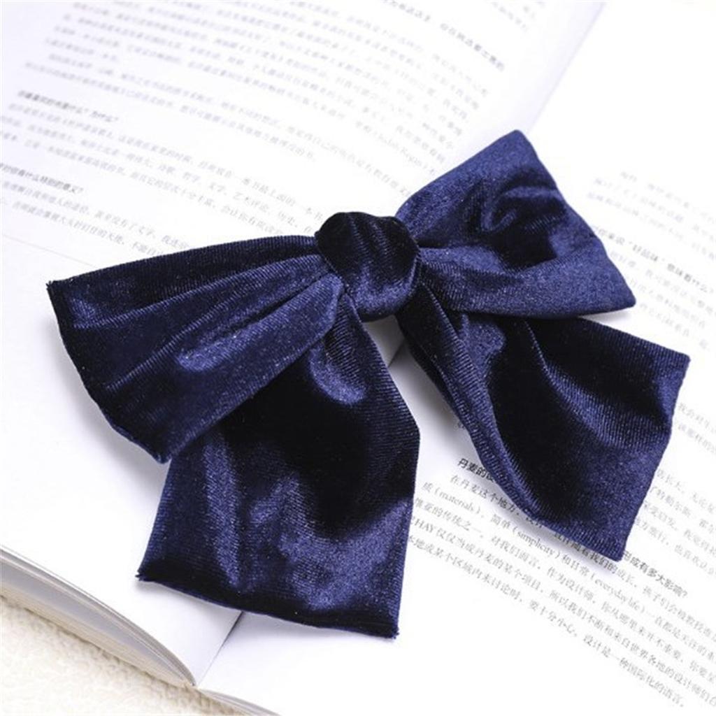 Fashion Women's Velvet Big Bow Knotted Hair Clip Two Layer Butterfly Barrettes Girls Hair Accessories