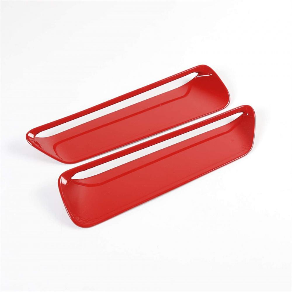 Hood Vents Outlets Vents Cover Trim Interior Decoration Accessories for Dodge Challenger 2015-UP Red 2PCS