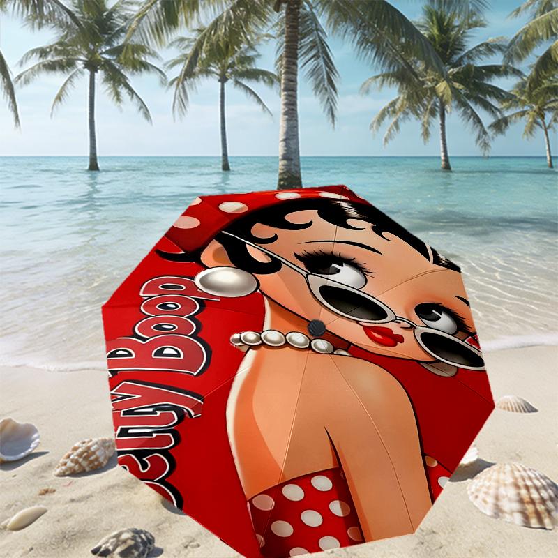 Betty Boop Print Umbrella Automatic Opening/ Closing - Portable Foldable Design - Daily use for Travel/Outdoor - Gift for Birthday