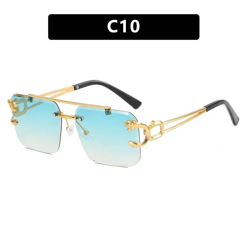 Мужские Женские Унисекс Модные Солнцезащитные Очки Uv400 Дизайн Роскошного Бренда Очки Безободковые Очки Защита Глаз