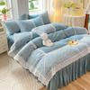 Princess Wind Grinding Four-piece Bed Skirt Lace Quilt Cover Bed Sheet Dormitory Three-piece Quilt Cover Bedding
