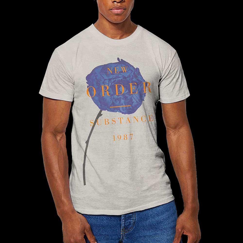 New Order Unisex Adult Spring Substance Mineral Wash T-Shirt