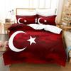 Комплект постельного белья с изображением флага Турции, односпальная кровать, двуспальная кровать размера «king-size», комплект постельного белья для детей, комплект пододеяльников с 3D-принтом