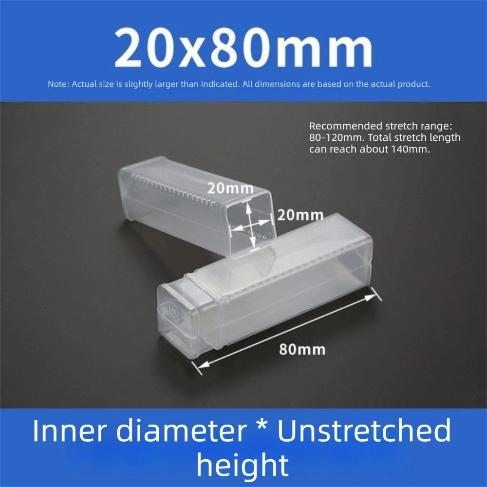 5pcs Portable Square Drill Bit Packaging Boxes Transparent Plastic Packaging Box Telescopic Storage Boxes Accessories Storage