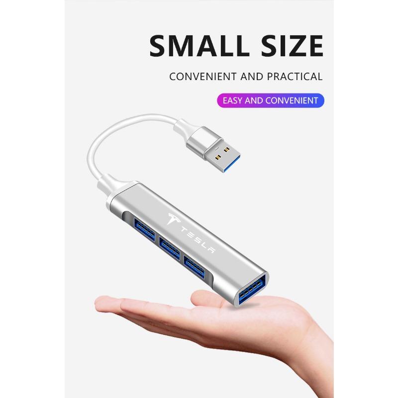 1 шт. Адаптер Type-C на USB Многопортовый распределитель-хаб Автотовары для Tesla Model S Model X Model Y Model 3 Roadster SpaceX Аксессуар