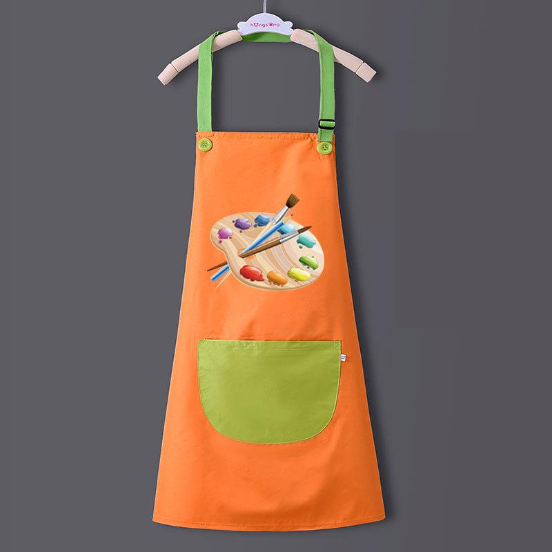 Waterproof Children's Art Apron with Sleeves - Ideal for Painting and Mealtime.