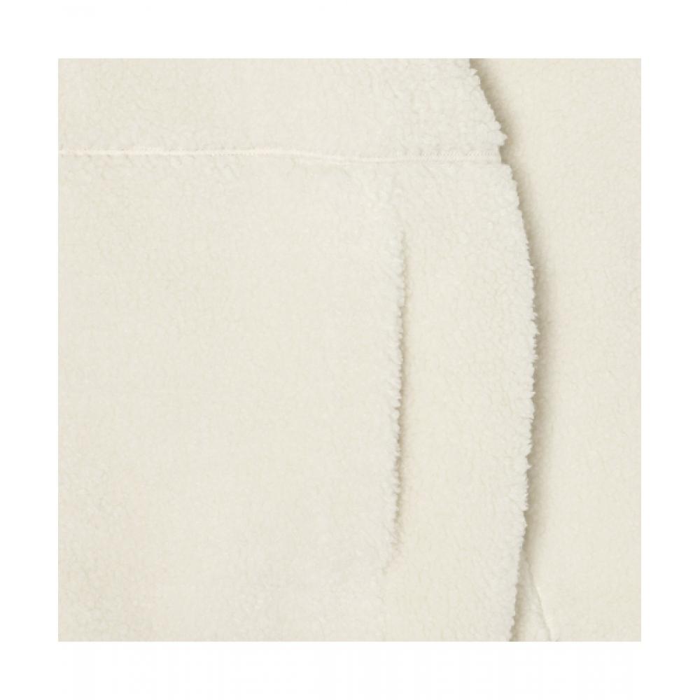 Lacoste Мужская флисовая куртка с широким ребристым воротником [кремовый]