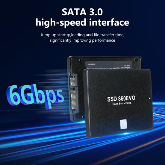 860 EVO SATA 3 2,5-дюймовый SSD 1/2/4 ТБ Максимальная скорость чтения 545 МБ/с Максимальная скорость записи 530 МБ/с Настольный ПК Компьютер Ноутбук Внутренний твердотельный накопитель Замена