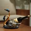 European Style Swan Couple Decoration Red Wine Rack Foyer Storage Rack Handicrafts Wedding Room Decoration Home Decoration