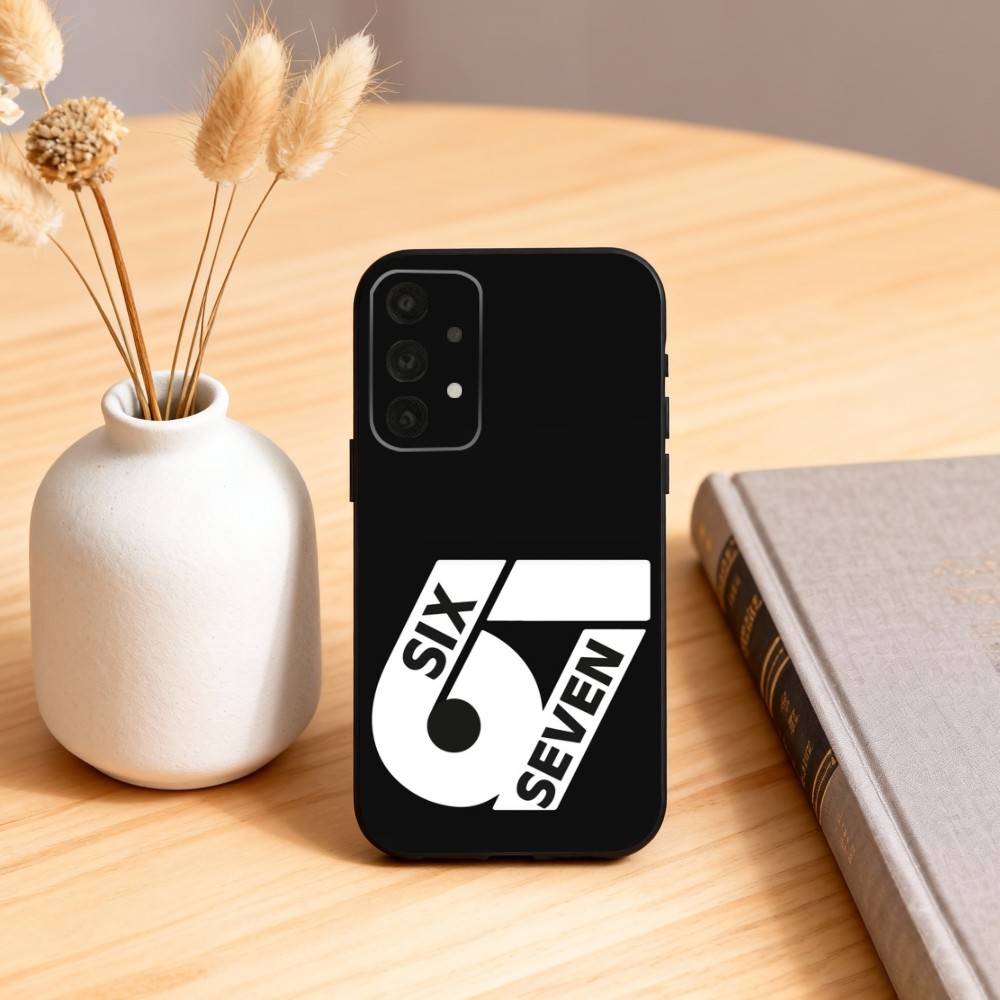 67 S-Six S-Seven Phone Case For Samsung S25,24,23,22,30,21,10,9,Ultra,Plus,Lite,FE,4,5 G Soft Black Case