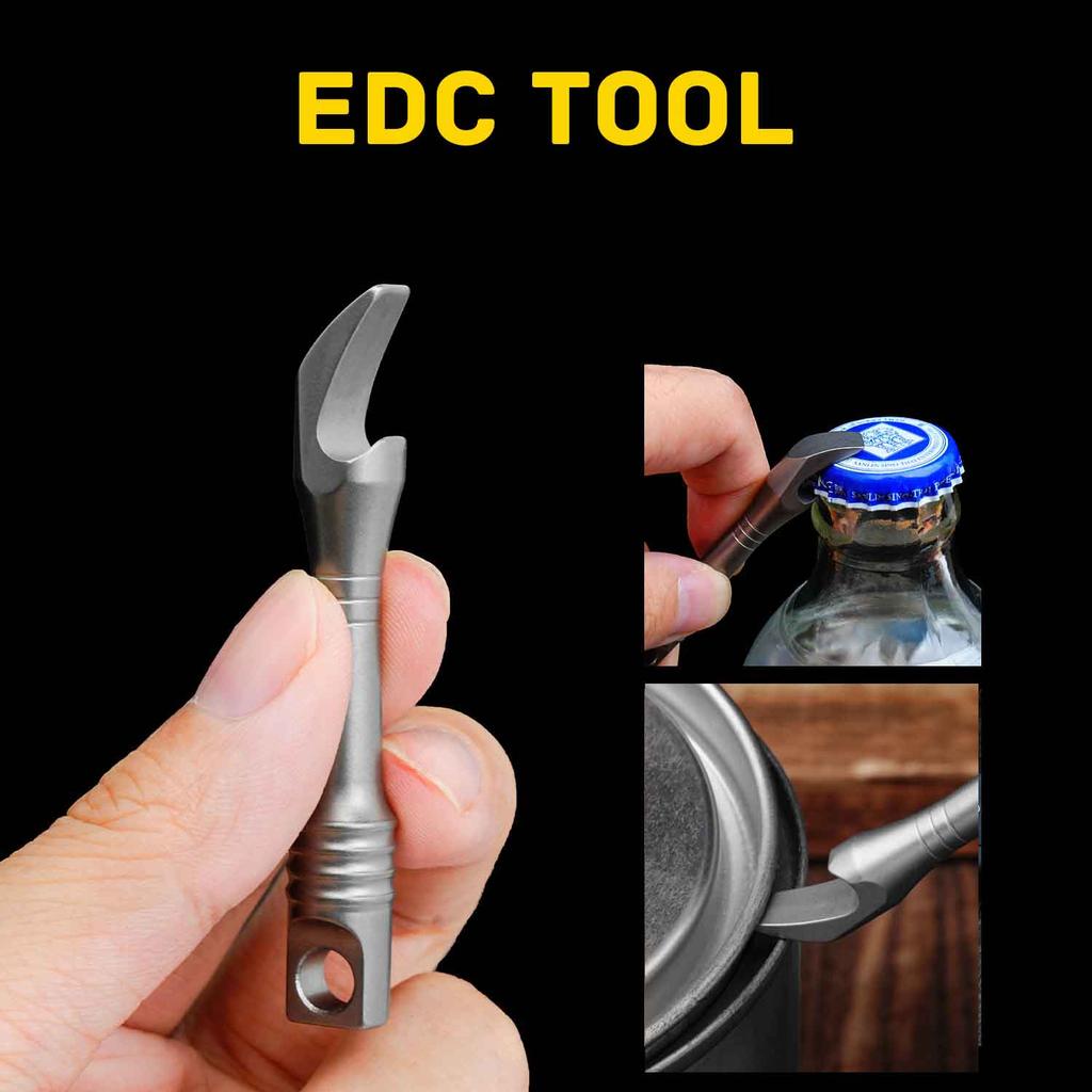 Титановый сплав TC4 Лом Мини Брелок EDC Многофункциональный Инструмент для Открывания Экспресс-Доставки Открывалка для Бутылок Кулон на Ожерелье FC21