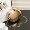 The New Acrylic Shiny Metallic Goose Egg Box Shiny Shell Banquet Shiny Elegant Design Clutch