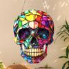 Colorful Fashion Skull Pattern Acrylic Glass Pendant For Halloween Decoration