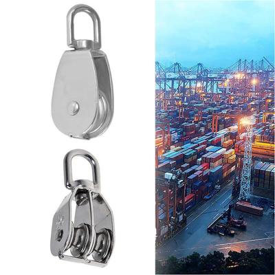 Нержавеющая сталь Двойной блок с роликами Подъемное колесо для тяги Стальной канатный кран для подъема и подвешивания M15/M20 /M25/M32/M50