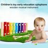 Полезная износостойкая цветная обучающая детская игрушка-ксилофон для детской комнаты из дерева