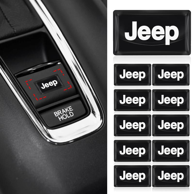 Car Steering Wheel Center Decoration Sticker Badge Decal Emblem For Jeep Wrangler Grand Cherokee Renegade Tyre Stem Air Caps AKM1