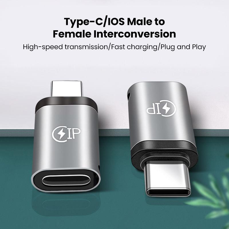 Elough ios to USB C Male Adapter Fast Charging Adaptador 20W Ios to Type C для iPhone 15 Huawei Xiaomi Samsung