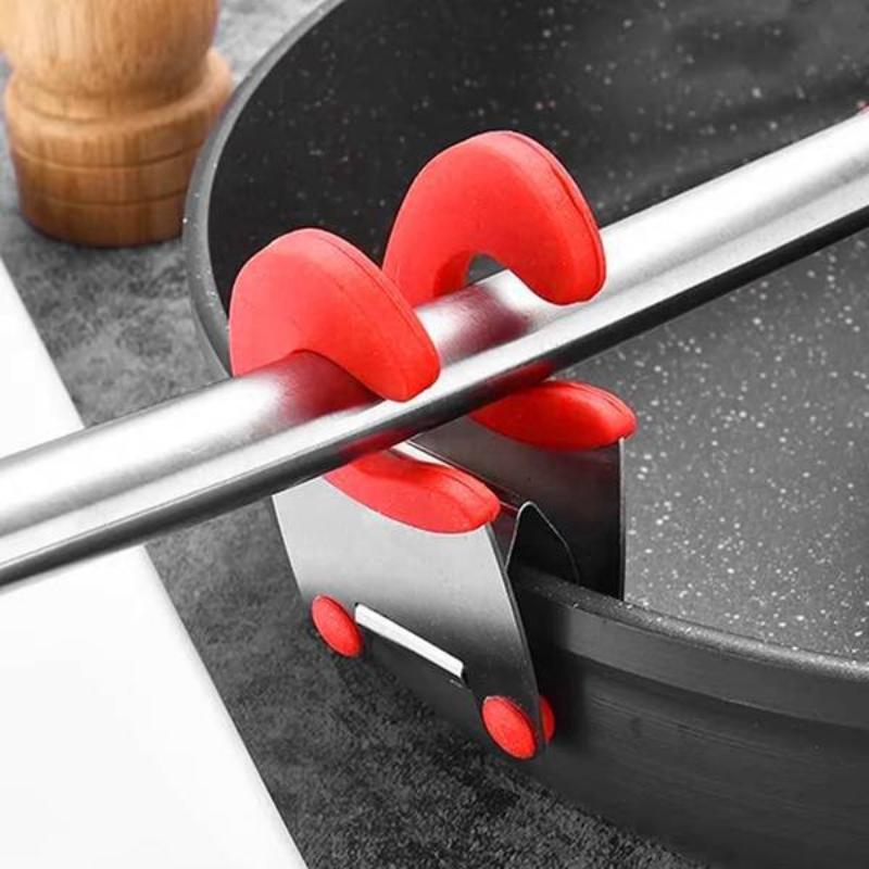 Силиконовый держатель для ложки/половника, зажим для кастрюли, без BPA, термостойкий, нескользящая ручка для лопатки, вилки, кухонные принадлежности для дома