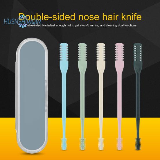 Ручной прибор для удаления волос в носу с двойной головкой - вращающийся на 360 градусов, острый, триммер для волос в носу унисекс для взрослых