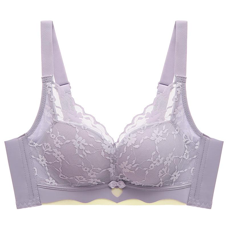 Knitted new lace women's steel-free adjustment bra cover gathers and collects breasts OEM