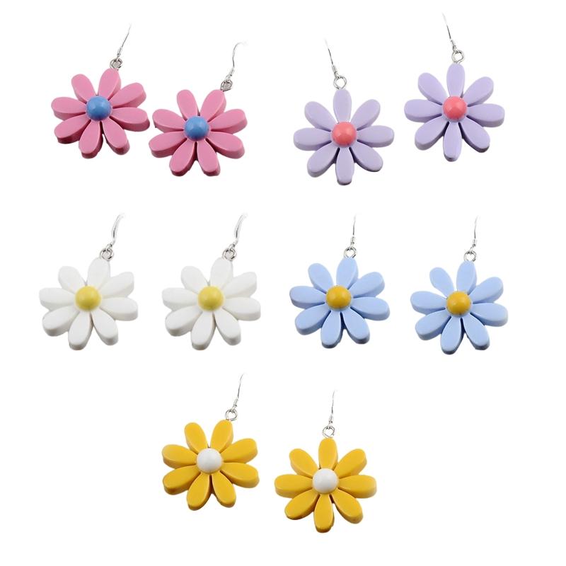 Серьги-подвески Цветок Ромашки Милые для Фестивалей Дней Рождения Юбилеев Дня Святого Валентина Добавят Изюминку к Наряду