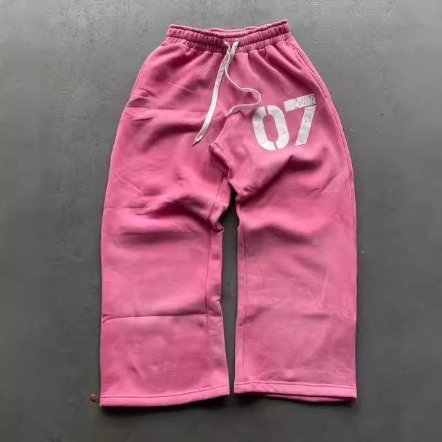 07 Trend Street Loose Sweater Set Men's and Women's Trend Hip Hop Sports Zipper Hooded Sweater Pants Set