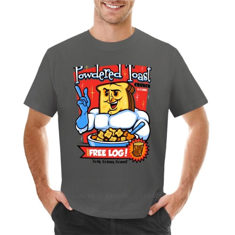 men oneck tshirt cotton teeshirts Powdered Toast Crunch TShirt boys t shirts sweat shirts graphic t shirt mens t shirts