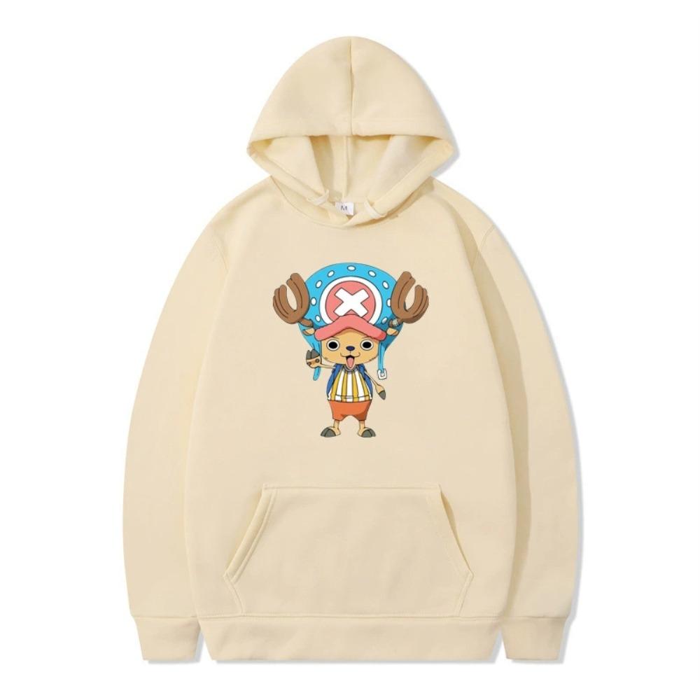 Мужская Женская Толстовка ONE PIECE Аниме Тони Тони Чоппер Худи Стритвир Повседневные Толстовки с Капюшоном с Мультяшным Принтом