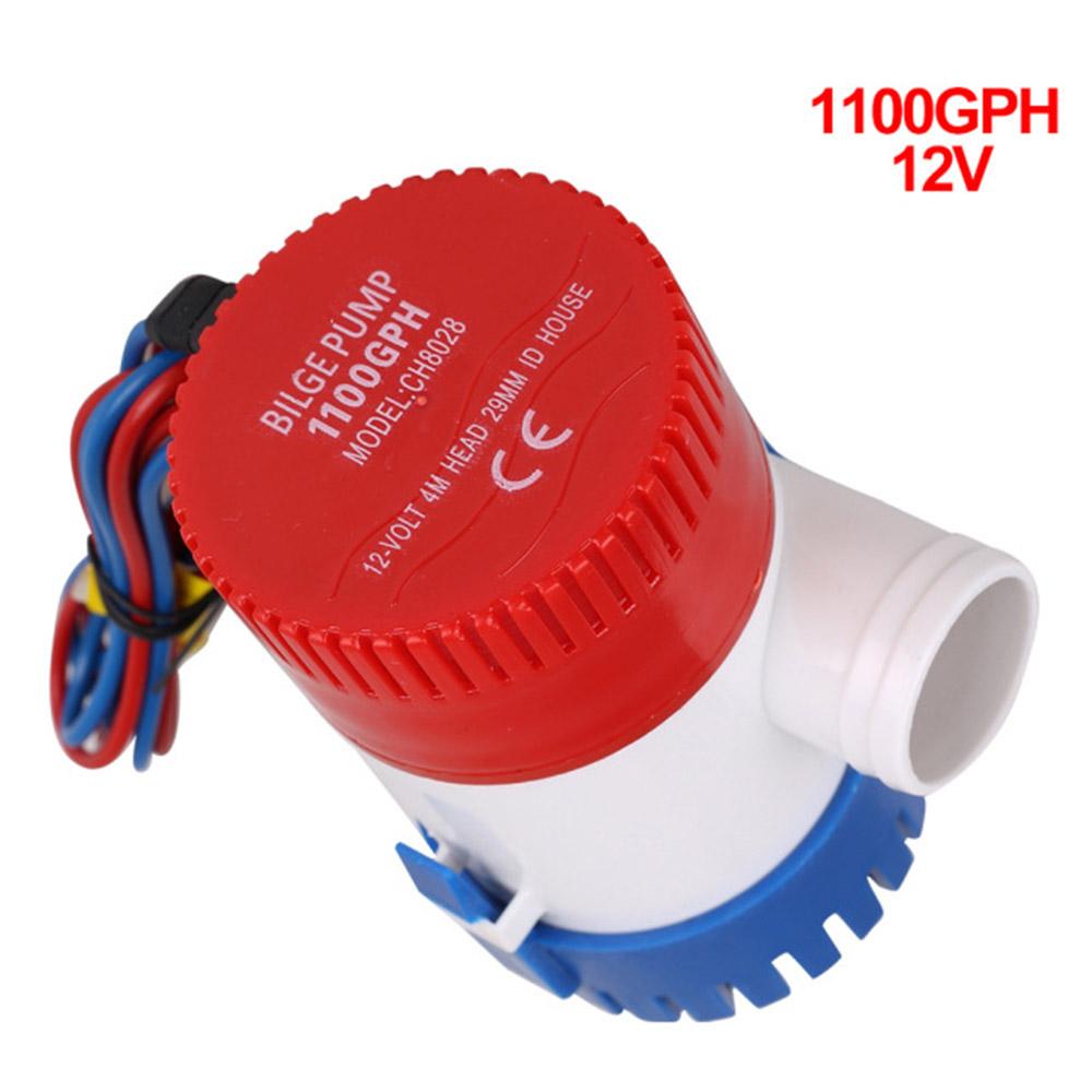 1100GPH 12V Marine Bilge Pump Electric Small Submersible Pump Yacht Boat Tool