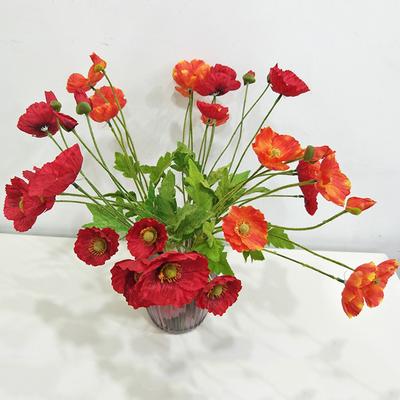 Feel Decorative Flower Домашнее свадебное украшение Искусственный цветок Искусственный цветок Искусственный цветок Мак