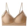 The new U home flat is comfortable, thin shoulder straps, seamless lace cool vest, summer suspenders gather inside the bra cover