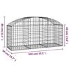 VidaXL Panier de Gabions Arqué Cage à Gabion Mur de Gabion Panier à Pierre Gabion pour Pierre Jardin Patio Extérieur 153453