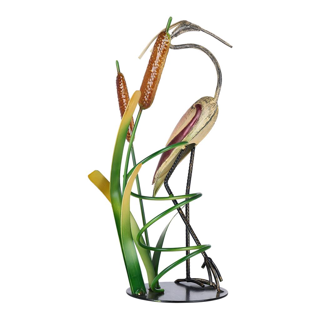 Tooarts Wild Crane Wine Rack Tabletop Decorative Wine Rack Sturdy Iron Material Display and Store