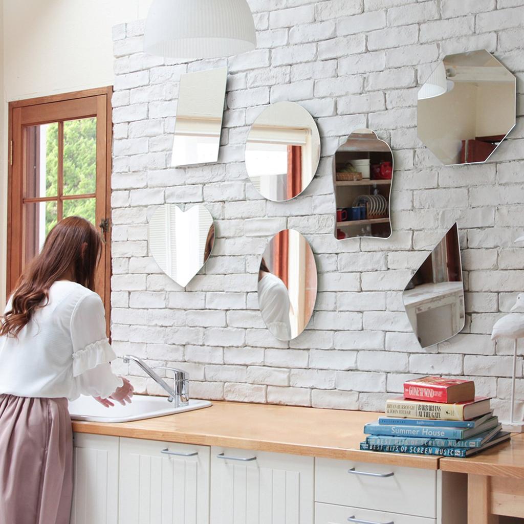 Зеркало для туалета, настенное подвесное, скандинавское, 26 x 39 см, настенное, дизайн, форма Кагами, вода [Зеркало в аренду]