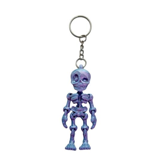 Skeleton Man Keychain Pendant 3D Printed Lightweight Jointed Key Holder Portable Car Key Toy Bag Accessory
