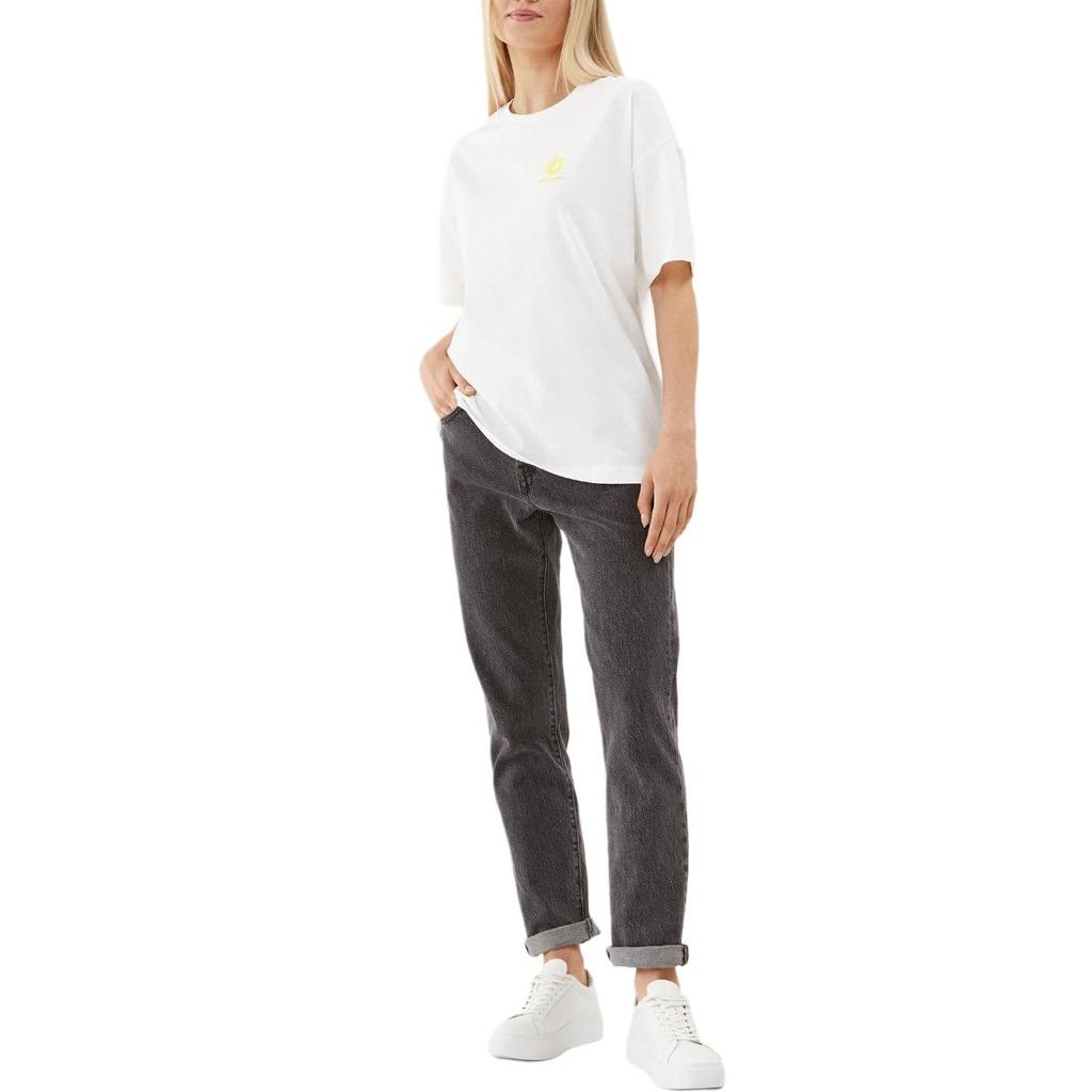 (WMNS) Converse Oversized Floral Graphic Crew T-Shirt Asia Sizing 'White' Women's 10025213-A01