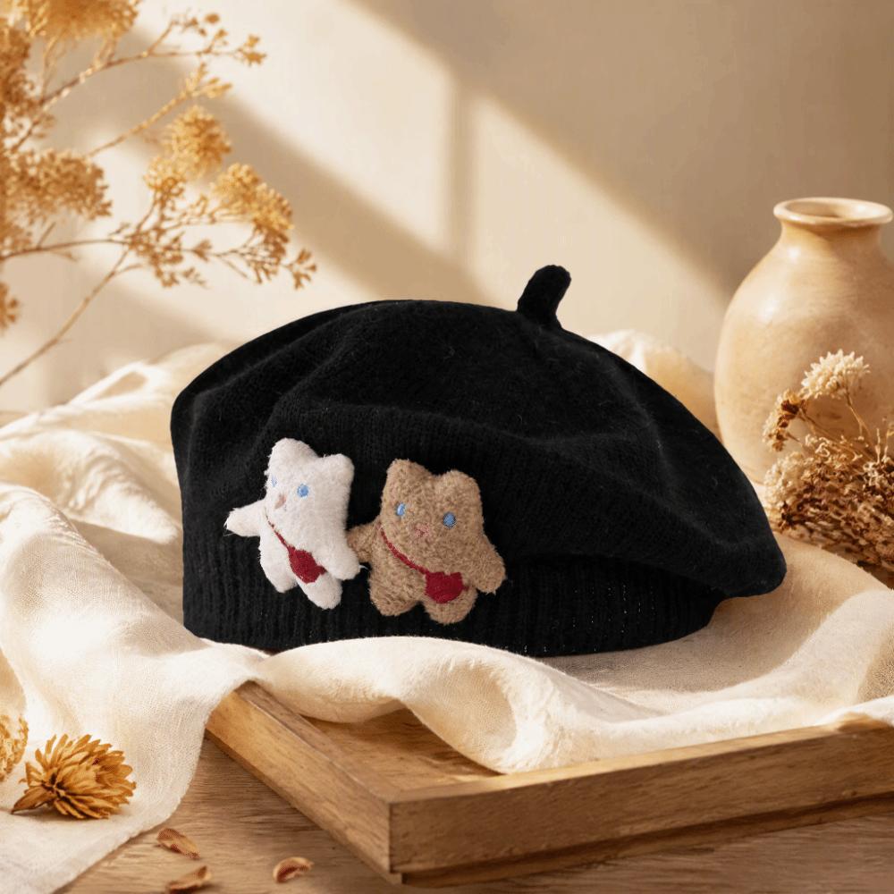 Soft Kids Beret Cartoon Boys Hat Cute Girls Beret Autumn Winter